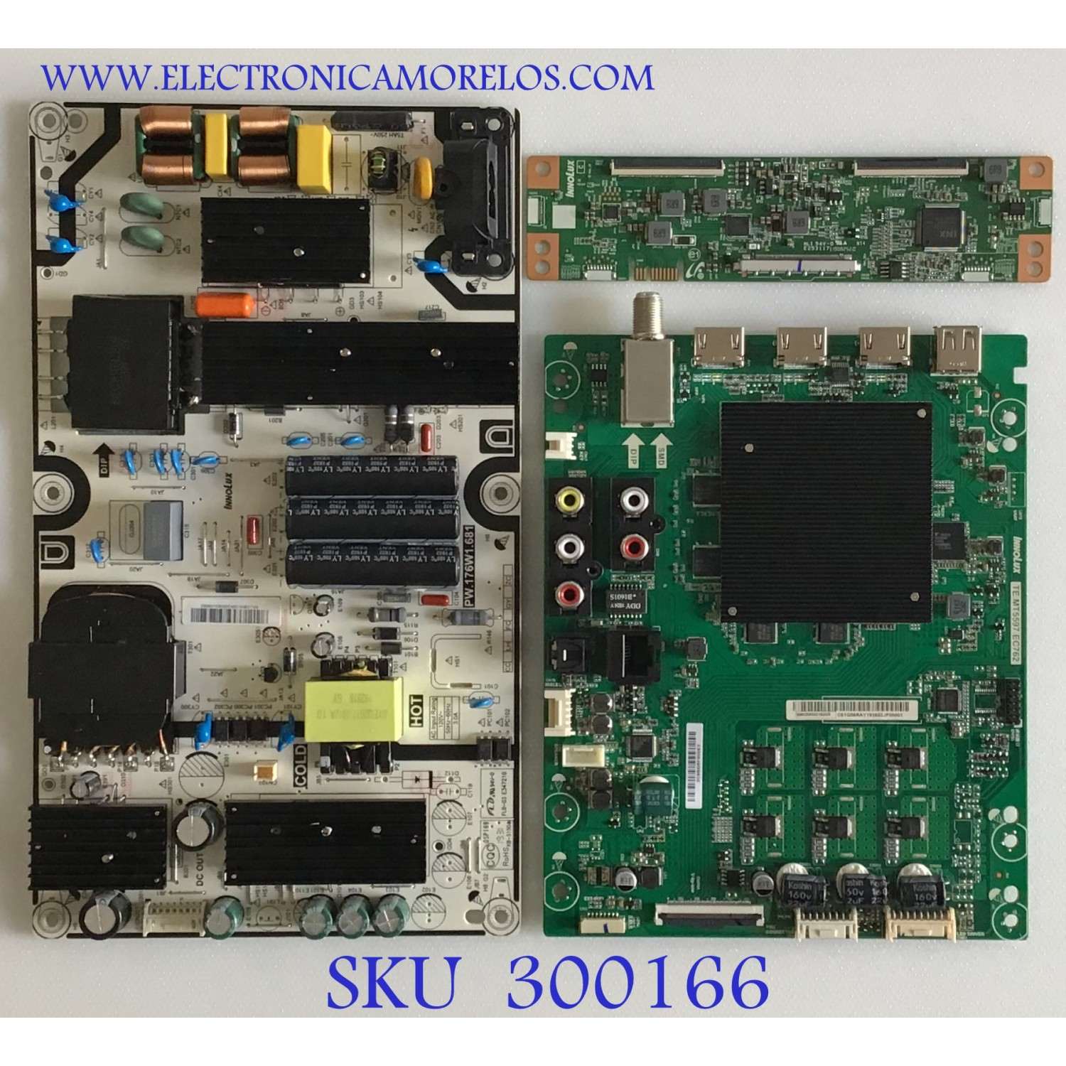 KIT DE TARJETAS PARA TV VIZIO / MAIN 6M03M0001600R / TE.MT5597.EC762 / FUENTE PW.176W1.681 / T-CON TACDJ4031 / PANEL V650DJ4-D03 REV.C1 / MODELO V655-G9 LINIYBMV